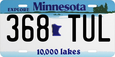 MN license plate 368TUL