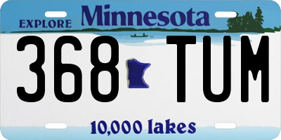 MN license plate 368TUM