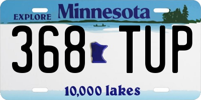 MN license plate 368TUP