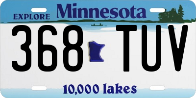 MN license plate 368TUV