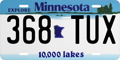 MN license plate 368TUX
