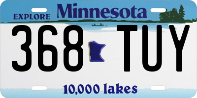 MN license plate 368TUY