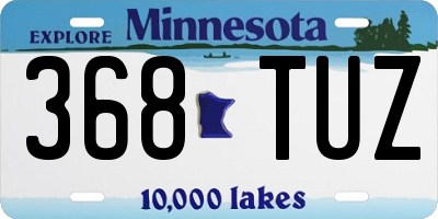 MN license plate 368TUZ