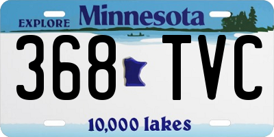 MN license plate 368TVC