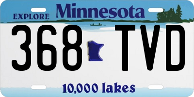 MN license plate 368TVD