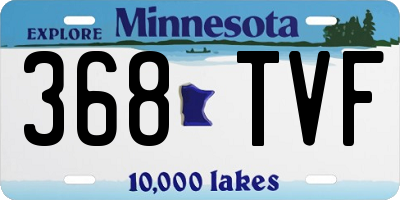MN license plate 368TVF