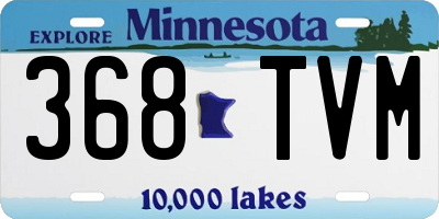 MN license plate 368TVM