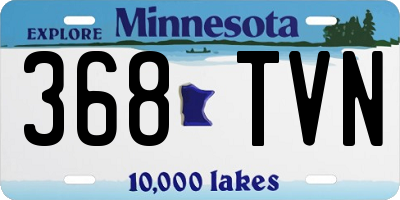 MN license plate 368TVN