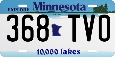 MN license plate 368TVO