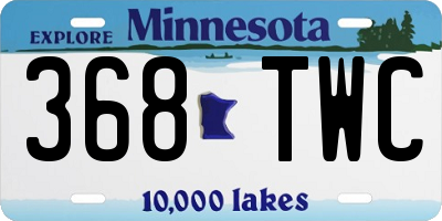 MN license plate 368TWC