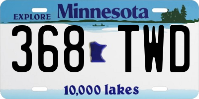 MN license plate 368TWD
