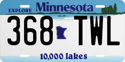 MN license plate 368TWL