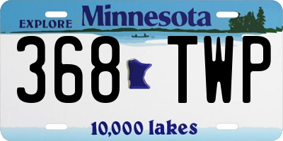 MN license plate 368TWP