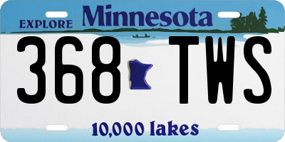 MN license plate 368TWS