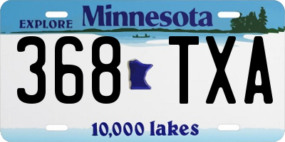MN license plate 368TXA