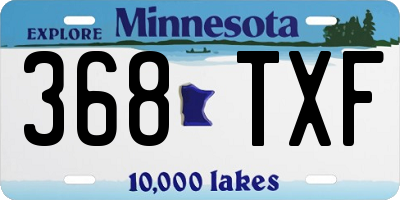 MN license plate 368TXF
