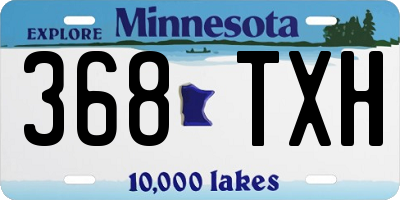 MN license plate 368TXH