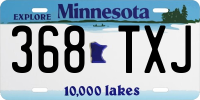 MN license plate 368TXJ