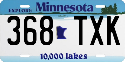 MN license plate 368TXK