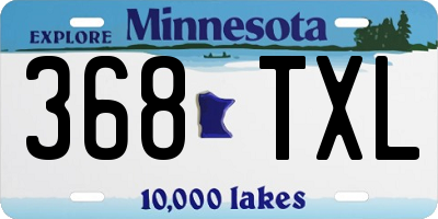 MN license plate 368TXL
