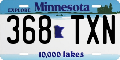 MN license plate 368TXN
