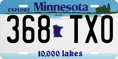 MN license plate 368TXO