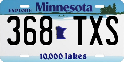 MN license plate 368TXS