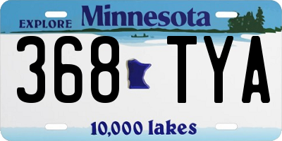 MN license plate 368TYA