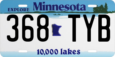 MN license plate 368TYB