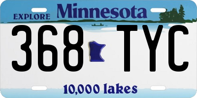 MN license plate 368TYC