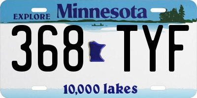 MN license plate 368TYF