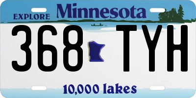 MN license plate 368TYH