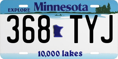 MN license plate 368TYJ