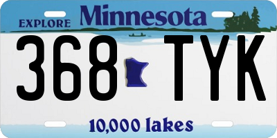 MN license plate 368TYK