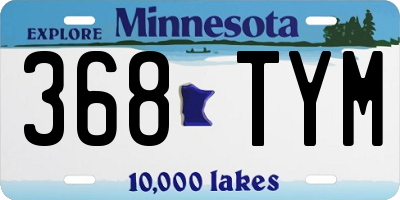 MN license plate 368TYM