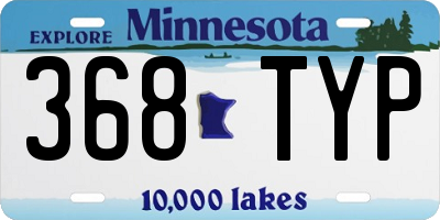 MN license plate 368TYP