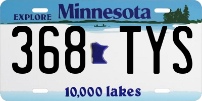 MN license plate 368TYS