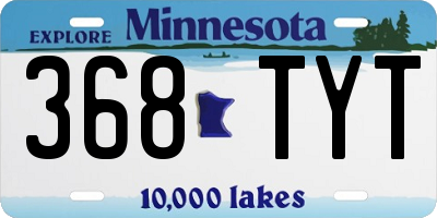 MN license plate 368TYT