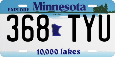 MN license plate 368TYU