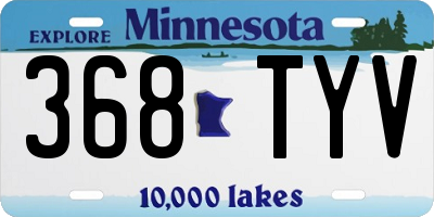 MN license plate 368TYV