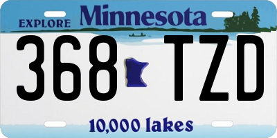 MN license plate 368TZD