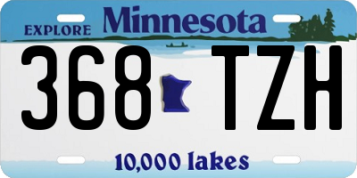 MN license plate 368TZH