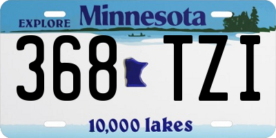 MN license plate 368TZI