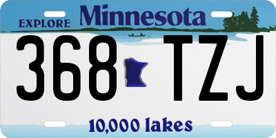 MN license plate 368TZJ