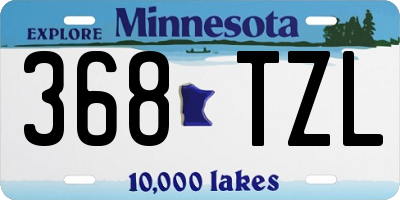 MN license plate 368TZL