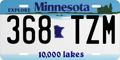 MN license plate 368TZM