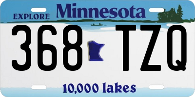 MN license plate 368TZQ
