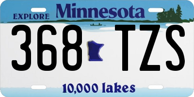 MN license plate 368TZS