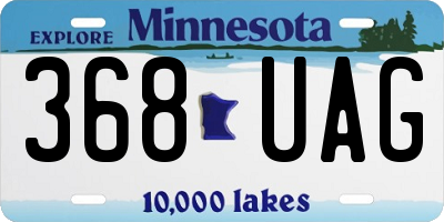 MN license plate 368UAG