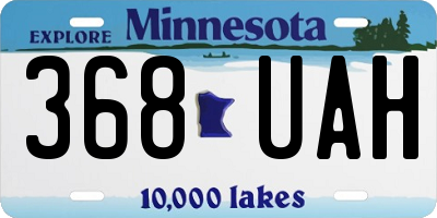 MN license plate 368UAH